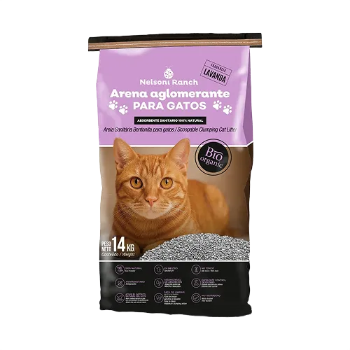 Arena Aglomerante Bentonita Lavanda 14Kg