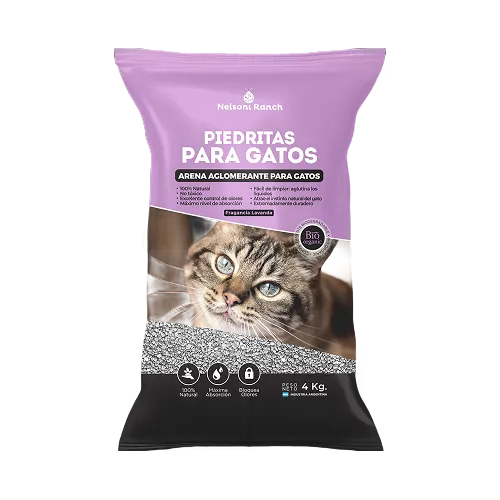 Arena Aglomerante Bentonita Lavanda 4Kg